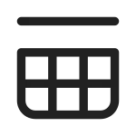 Table Insert Up SVG Icon